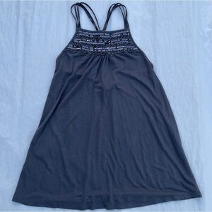 Express beaded neck knit satin twist strap tank top Sz XS